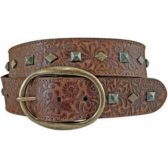 ROPER Accessories - NEW ROPER women's buffalo leather studded belt in brown